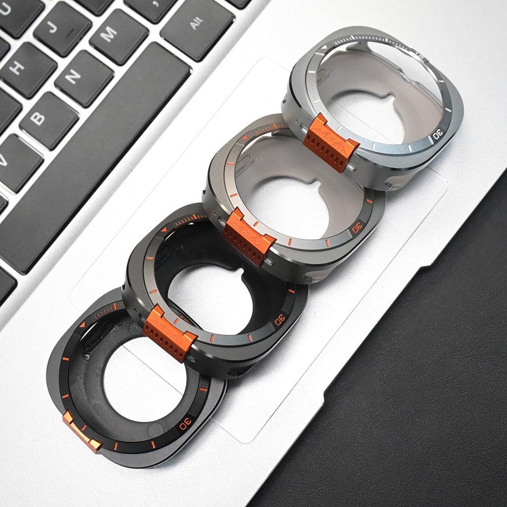Aluminum Alloy Watch Case for Samsung Galaxy Watch Ultra 2025 2024 Screen Protection Hollow Protector for Galaxy Ultra 47mm Mens