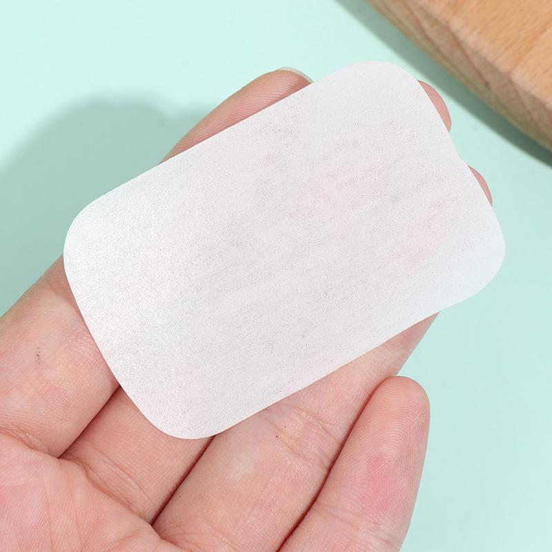 100Pcs Portable Washing Sheet Sheet Bathroom Travel Aromatherapy Foam Soap Paper