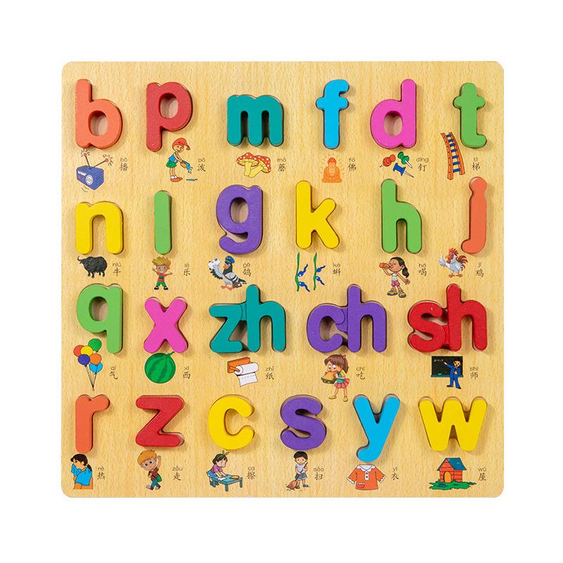 Number & Letter Recognition Puzzle Board for Toddlers - Wooden Educational Toy for Early Learning