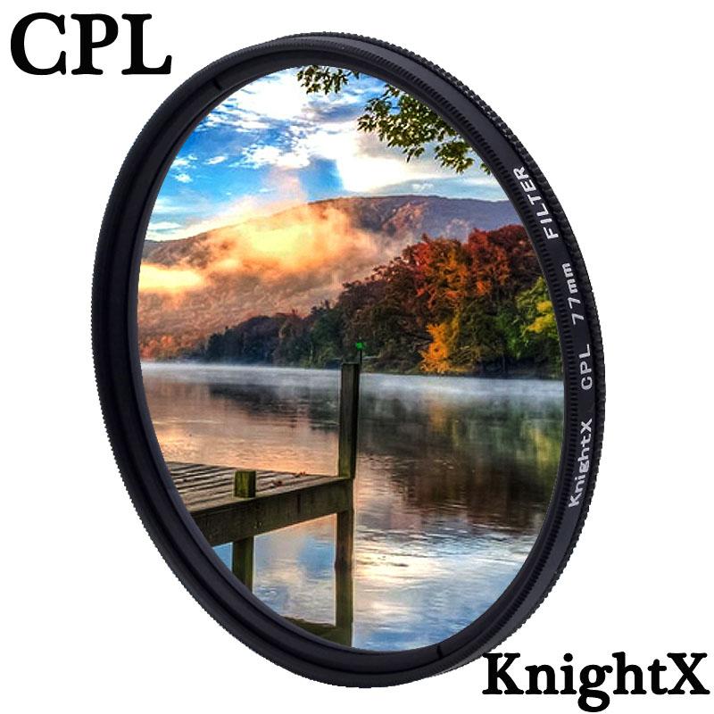 KnightX CPL Filter Ultra Slim Polarizer Polarizing Camera Lens Filter 49mm 52mm 58mm 67mm 72mm 77mm 37mm