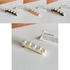 Chic French Style Pearl Embellished Acetate Hair Clip For Women High-end Fashion Accessory
