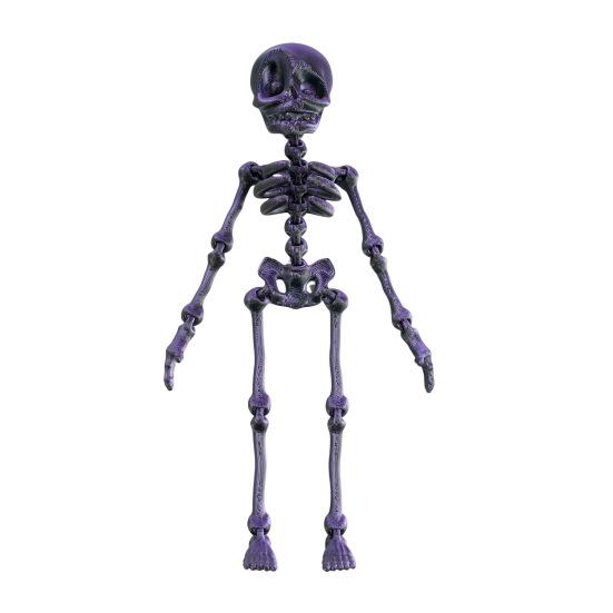 3D Printed Skeleton Articulated Skeleton Figure Collectible Flexible Skeleton Fidget Toy for Halloween Decoration Stress Relief