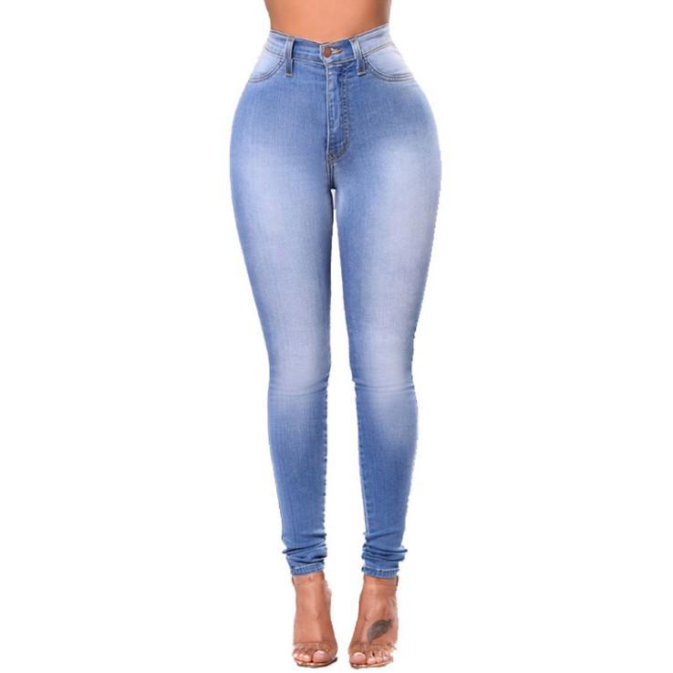 Women's Slim High-Stretch Pencil Jeans for Europe and America