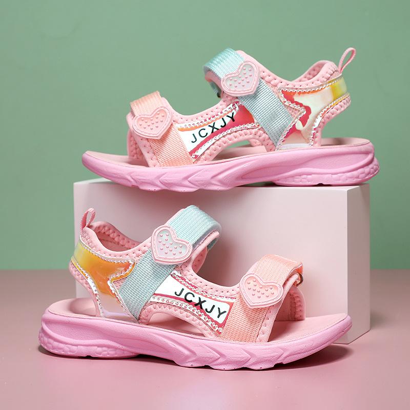 Girl Sandals 2025New Simple Soft Bottom Versatile Children's Shoes for Casual Sport Summer Beach Outdoor Girls Sandals Shoes