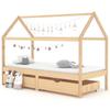 Children S Bed with Drawers Solid Pine Wood 90 X 200 Cm