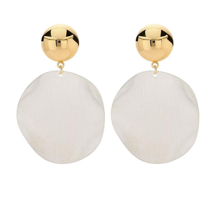 Exaggerated Personalized Earrings Trend Personalized Disc Earrings Earrings Women'S Creative High-End Ear Hooks Niche Design Ear Hooks