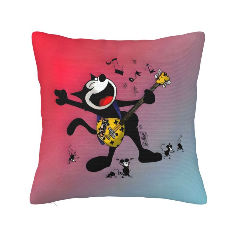 Custom Disney Felix The Cat Anime Pillow Case 40x40cm Decorative Cartoon Kawaii Luxury Cushion Cover Soft Pillowcase
