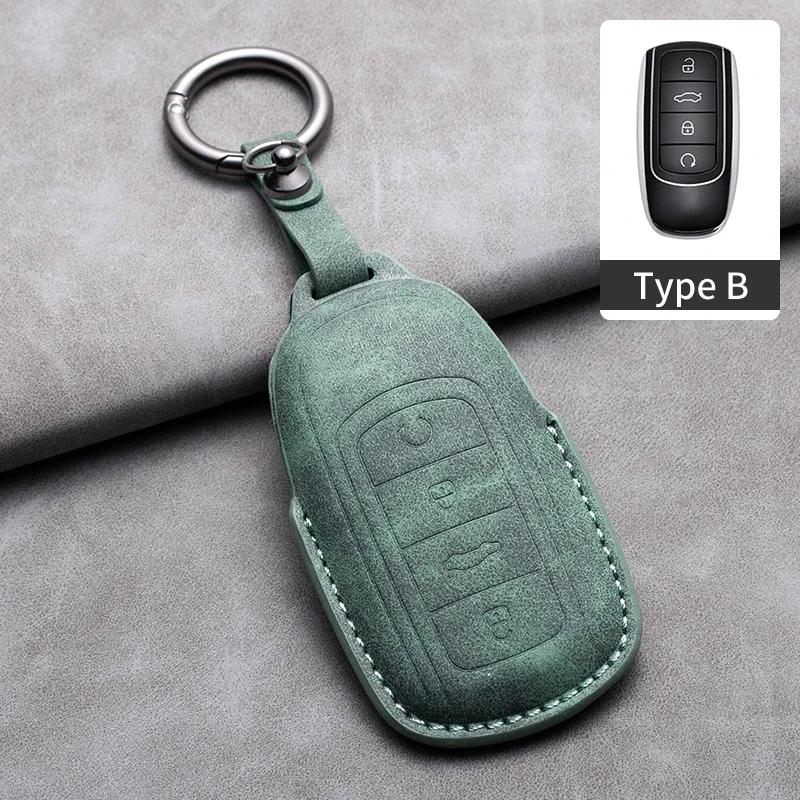 4 Button Leather Car Key Case Cover for Chery Omoda 5 2023 for Chery Tiggo 8 Pro Tiggo 7 Pro 8 PLUS Arrizo for Omoda S5 C5 Modod