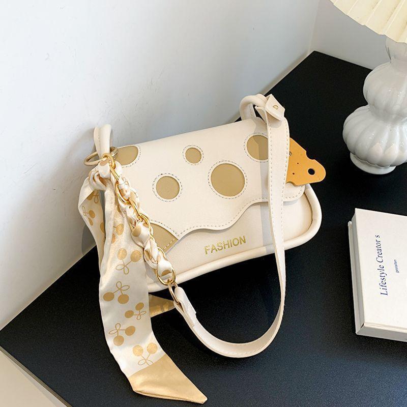 Underarm niche cheese bag women's autumn new fashion shoulder underarm bag crossbody small square bag