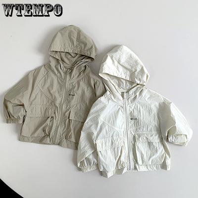 Abrigo con Capucha Fino de Manga Larga de Verano para Niños, Ropa Exterior con Protección Solar para Niños, Tops para Niñas, Chaqueta Informal con Cremallera para Bebés, Ropa para Niños Pequeños