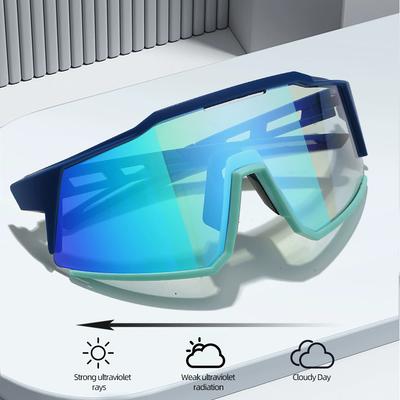 Oversized Sports Riding Sunglasses Goggle Women Men Fashion Shield Sun Glasses Outdoor Bicycle Mountain Windproof Eyewear UV400