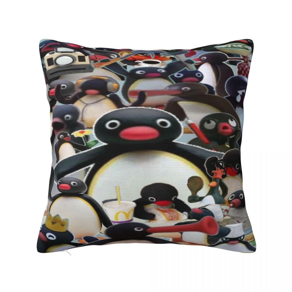 Pingus Cartoon Penguin Pillowcases Merch Printed Cushion Cover Throw Pillow Cover Home Decorations Zippered Multi-Size