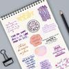 50 Motivational English Phrase Stickers for iPad, Pencil Box, and Notebook Decoration