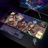 T-Teenage Mutant N-Ninja-Turtles Mouse Pad Gamer RGB Deskmat Keyboard Mat Gaming Laptops LED Mousepad Desk Protector Anime Mause