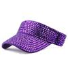 Summer Diamond Embellished Mesh Baseball Cap With Wide Brim For Sun Protection