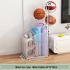 Estante de Chão para Armazenamento de Basquete e Prateleira de Brinquedos para Equipamentos Esportivos e Tapetes de Yoga