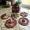Wooden Mini Jewelry Holder Multiple Compartments Goods Display Rack  Home Table Decor