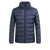 Men's Winter Self-Heating Insulated Down Jacket: Lightweight, Stand-Up Collar, Solid-Color Outerwear