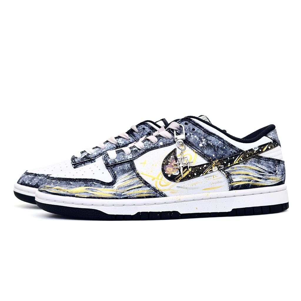 Nike Dunk Galaxy Star, Fall Winter, Horse Year CNY Wear Resistant And Lightweight Low Top Skateboard Shoes Unisex DD1391-100(Team1031-S-BOX)