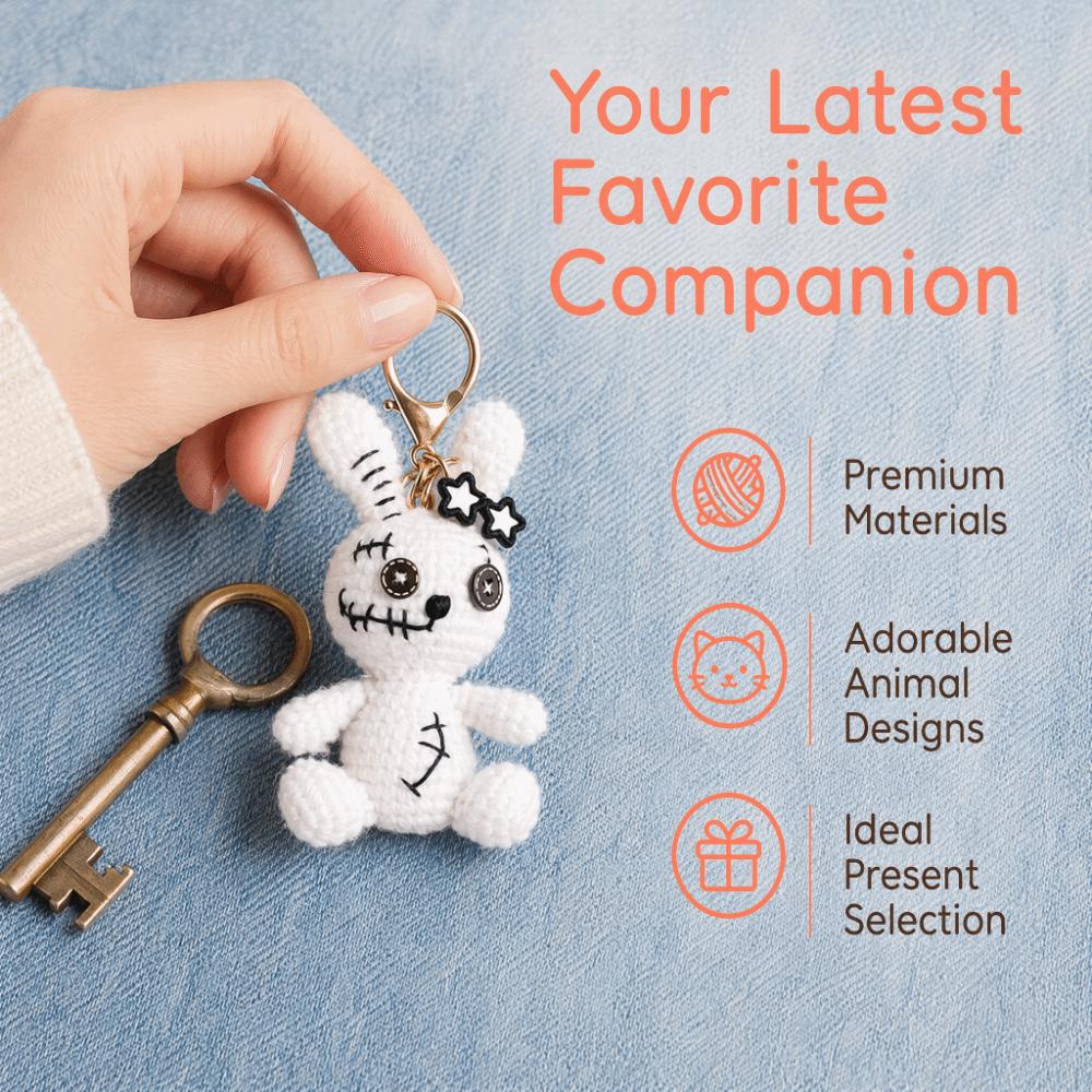 Dog Mini Knit Mouse Pendant Wool Knitting Cat Doll Pendant Keychain Friend Gifts