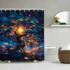 Starry Sky Tree Shower Curtains, 12 70.8X70.8 Inch Hooks