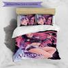 3pcs KPop Demon Hunters16 Cover Set - Personalized Name, HD Printed Bedding with 1 Cover and 2 Pillowcases - Perfect for Home Decor, Easy Care