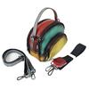 Borsa da Donna in Pelle Bovina a Colori Abbinati Portatile a Tracolla Obliqua Borsa da Donna Retro Lucida Versatile a Colori