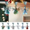 6pcs Sea Glass Decor Angel Coastal Pendant 2D Flat Acrylic Christmas Tree Hangable Decorations For Home Workplace Living Room
