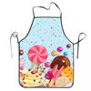 Cake Donut Pattern Aprons Chef Baking Tablier Waterproof Bib Kitchen Cleaning Pinafore for Women Men Painting