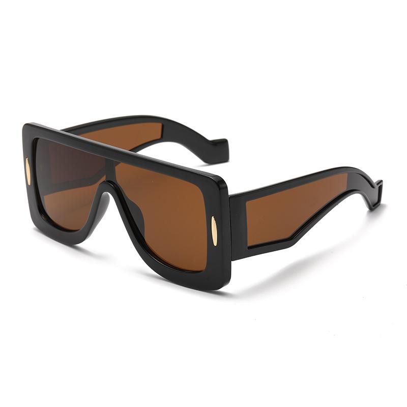 European and American big box trend oversized sunglasses women's high-end sunscreen sunshade retro personalized sunglasses S