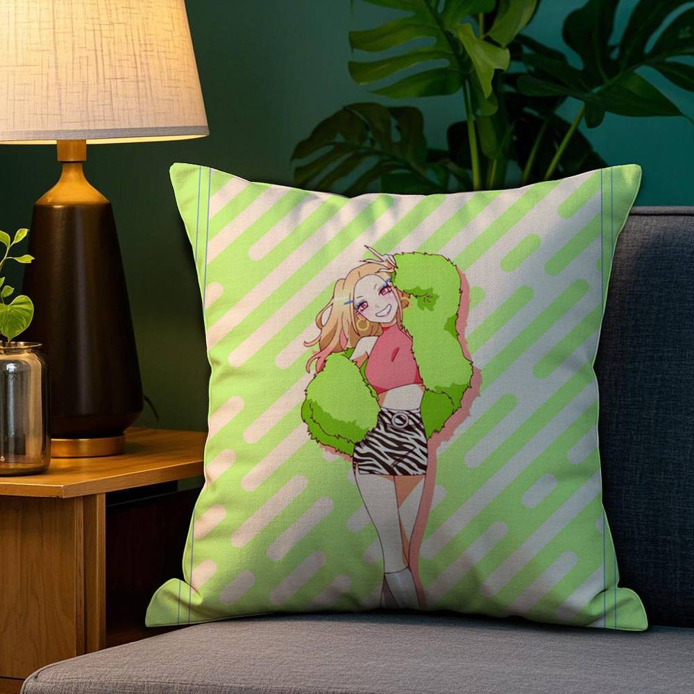 My D-Dress Up Darling Pillow Case Plush Fabric Soft Double Sided Print Home Sofa High Quality Cushion Cover Throw