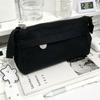 Multifunctional Solid Color Pen Bag Large-Capacity Large Opening Stationery Bag Canvas Pen Box School Office