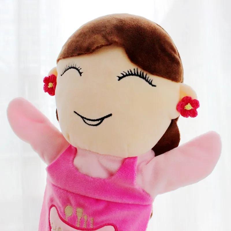 Set of 4pcs 6pcs Family Hand Puppet Member Glove Muppet Plush Toy Educational Learning Kindergarten Dolls for Kids Story Telling