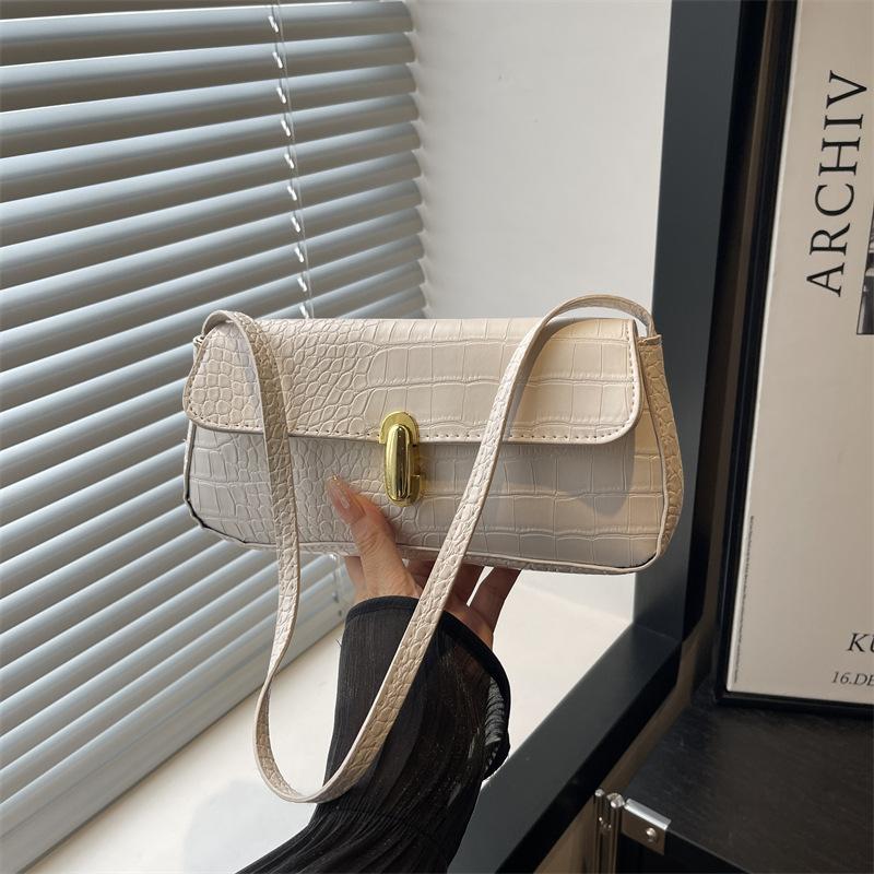 New Personalized Trendy Solid Color Fashionable Retro Underarm Portable Shoulder Bag Underarm Shoulder Women's Bag