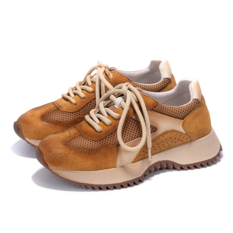 Spring leather women's comfortable and versatile fashion platform casual shoes women