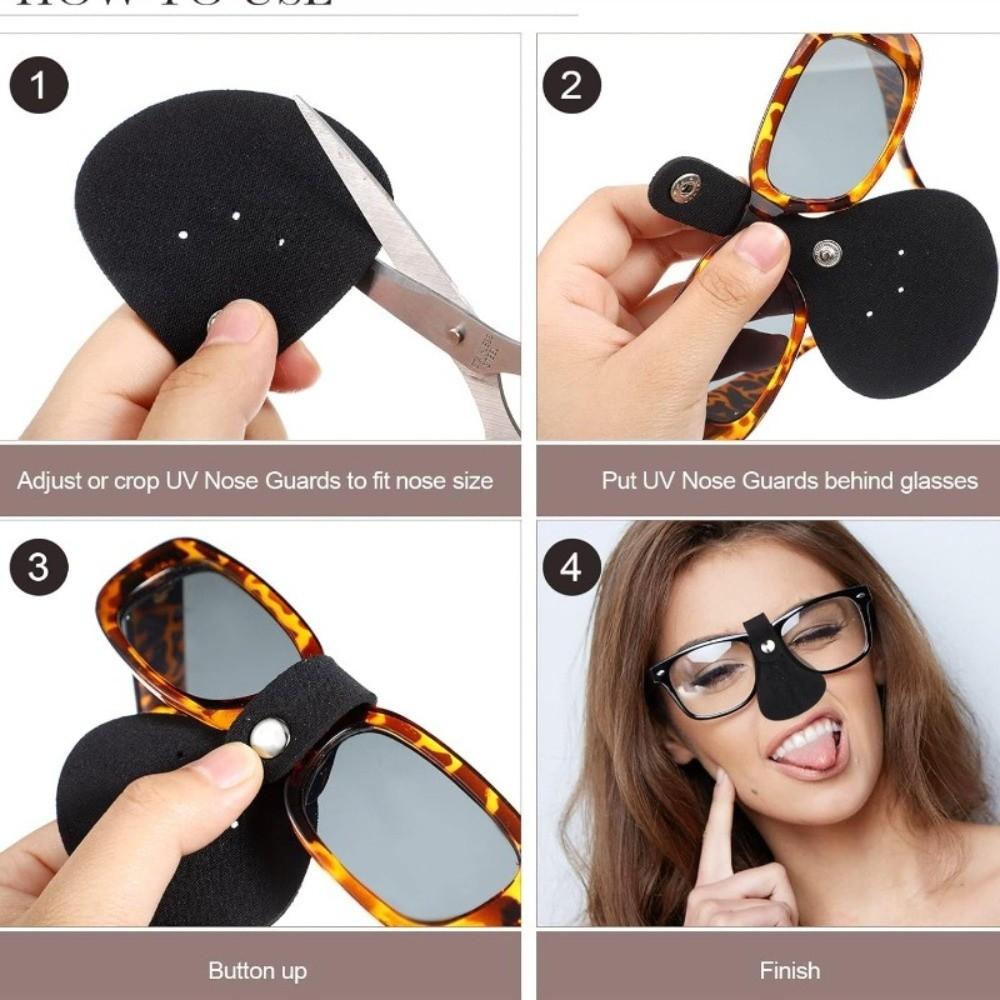 Sports Creative Nose Protector for Sunglasses Anti Sun PU Leather UV Cut Nose Patch Portable Soothing Nose Sunscreen Pad Outdoor