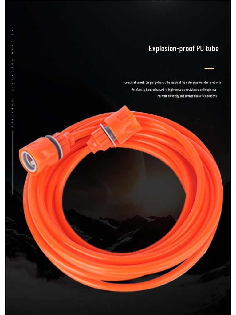 12V Portable Electric Car Washer with High-Pressure Water Gun