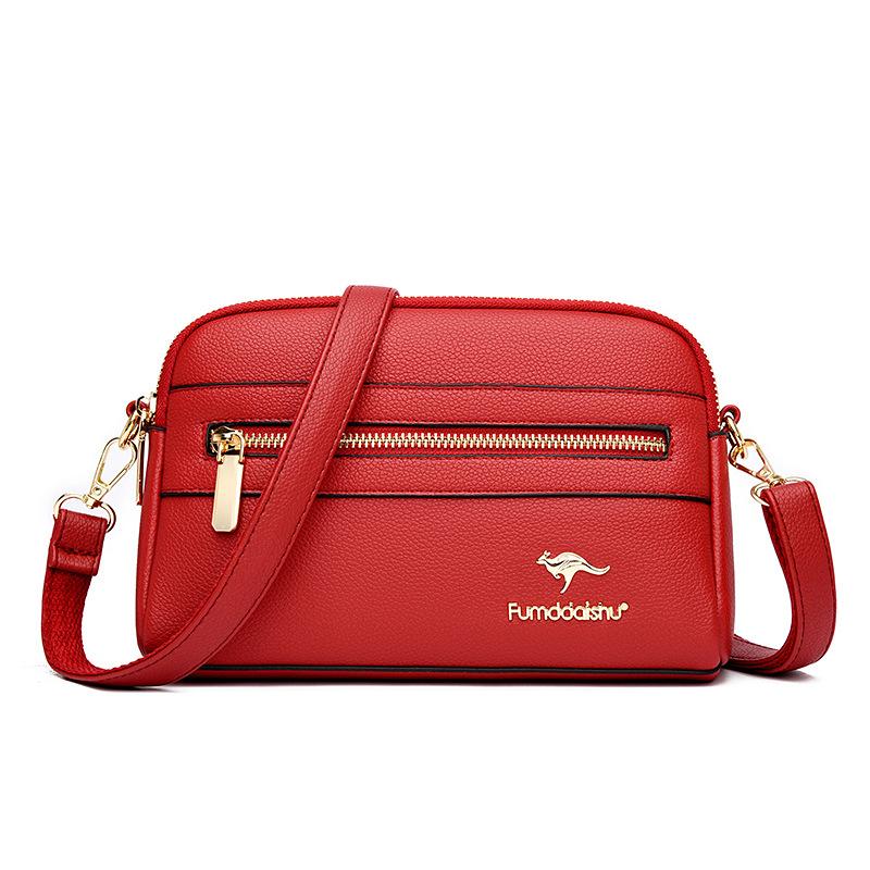 

Women s bag spring and summer women s clutch bag soft leather fashion one shoulder oblique span bag anti-theft mobile phone bag красный