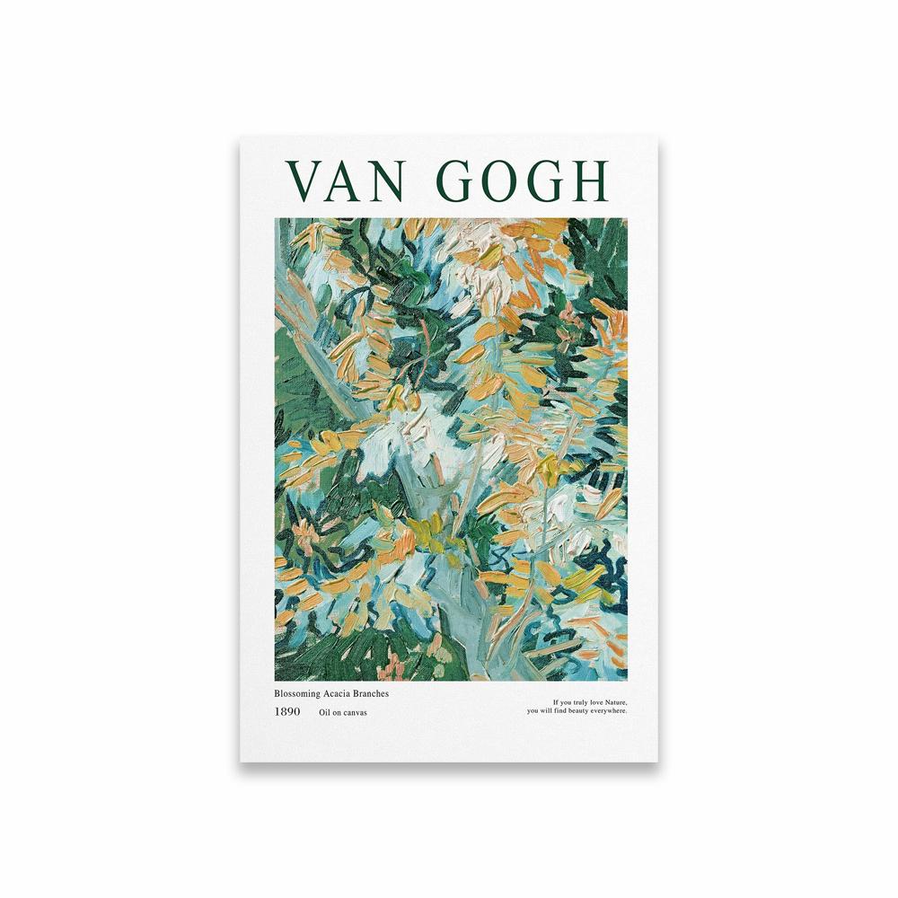 Van Gogh Bright Orange Yellow Geometric Color Blocks Abstract Shapes Illustration Modern Decorative Nordic Living Room Decor