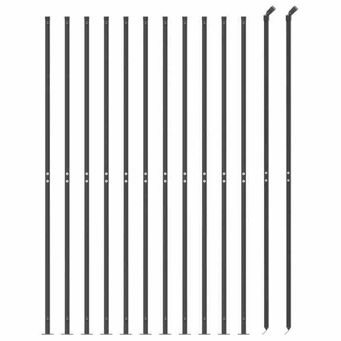 VidaXL Clôture en Treillis Métallique avec Bride, Panneau de Clôture Décoratif, Barrière de Protection Jardin Patio 154316