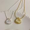 Metal Shells Pendant Necklace Earrings Choker Fashion Collar Necklace Jewelry