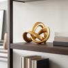 Finished Resin Sculpture Modern Intertwined Loop Minimalist Decor Ornament with