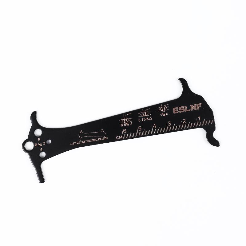 ESLNF High Precision Chain Wear Checker Tool Bicycle Gauge Measurement Ruler Durable for Mountain Road Cycling Chains