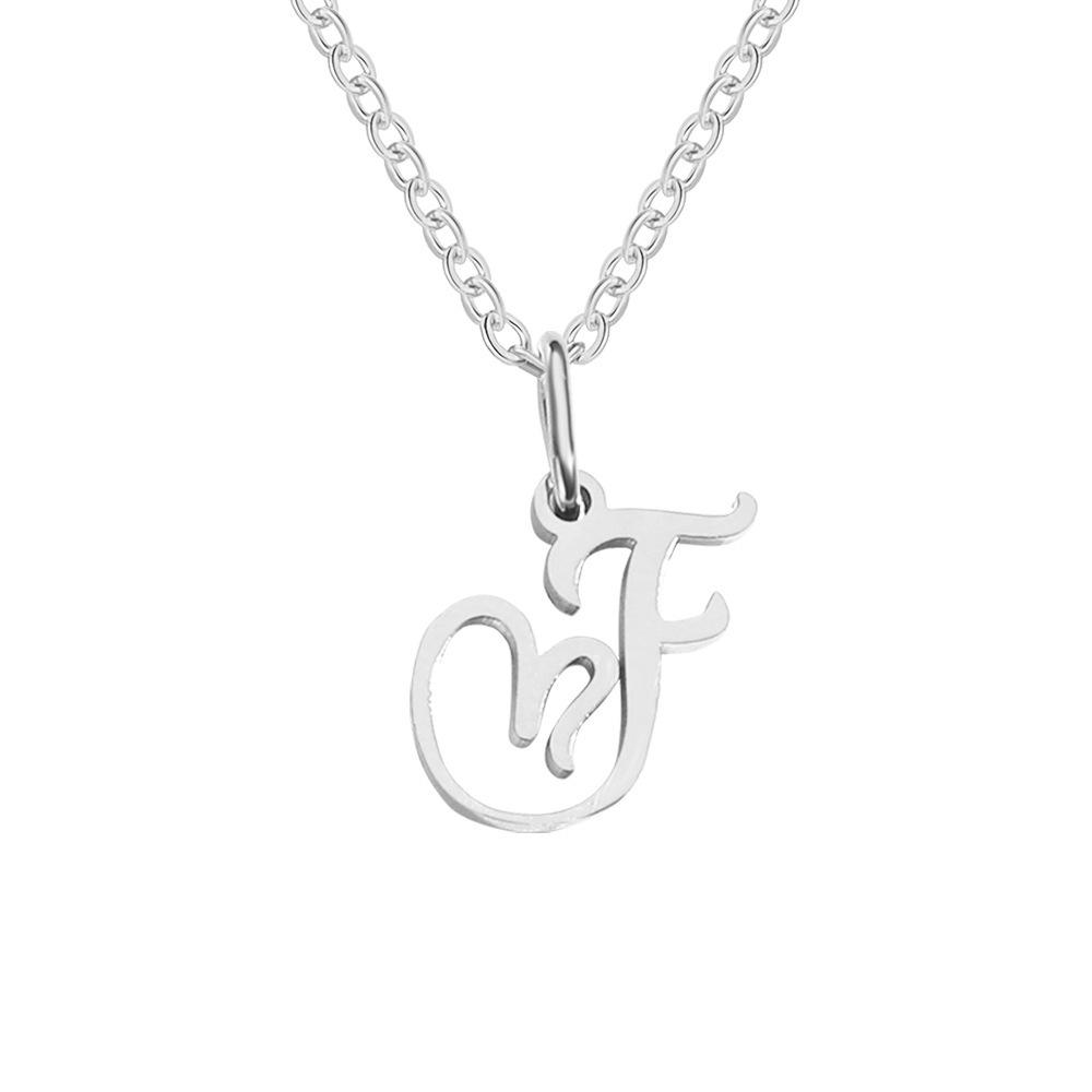 St. Delan Versatile 26-Letter Stainless Steel DIY Necklace Pendant