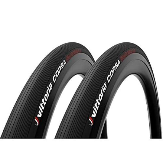 

Set of 2 Vittoria CORSA Clincher Tire 700c Vittoria Clincher Tire Full G2.0 (700×28с, Черный) [Элемент]
