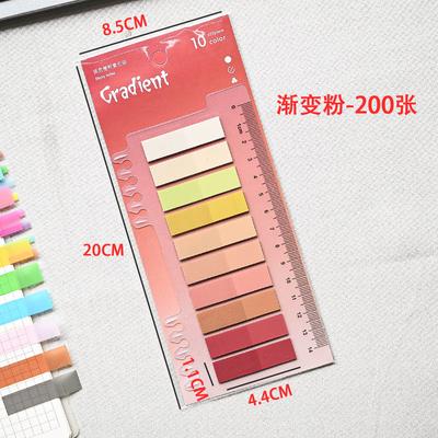 Vibrant Transparent Index Sticky Notes, Creative Adhesive Memo Pads, Essential Stationery for Office & Students, Self-Adhesive M