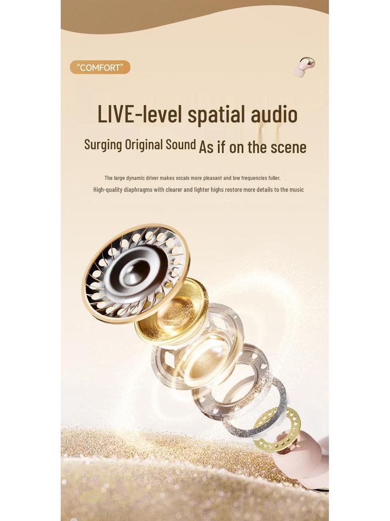 Compact Bluetooth Invisible Sleep TWS Earbuds with Digital Display