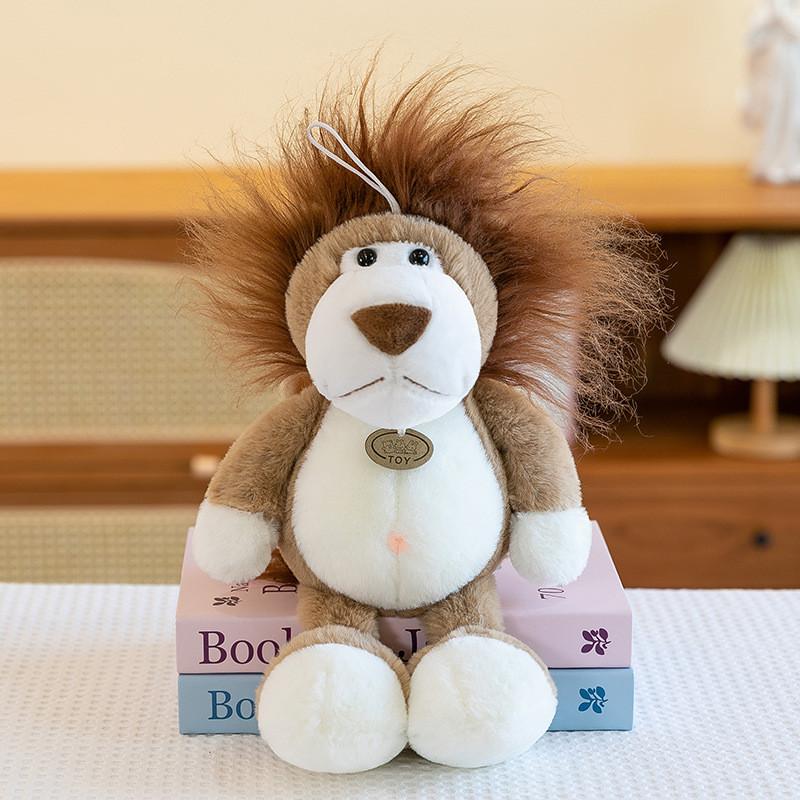 Cartoon Jungle Animal Plush Toy Elephant Lion Frog Gift For Kids Home Decor Lion
