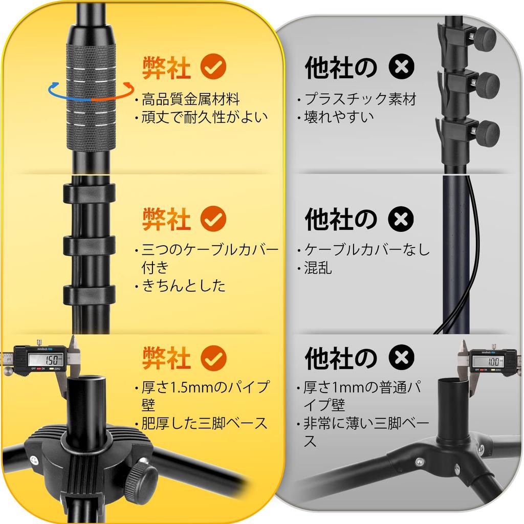 CAHAYA [2-Way Microphone Stand with Cell Phone Holder] Straight, with 1 Gooseneck Arm, 1 Cell Phone Holder, 2 Mic Clips, 3 Cable Covers, 1 Storage