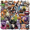 50 Transparent Cartoon Halloween Sticker Pack Waterproof Transparent PET Hand Account Decorative Guitar Notebook